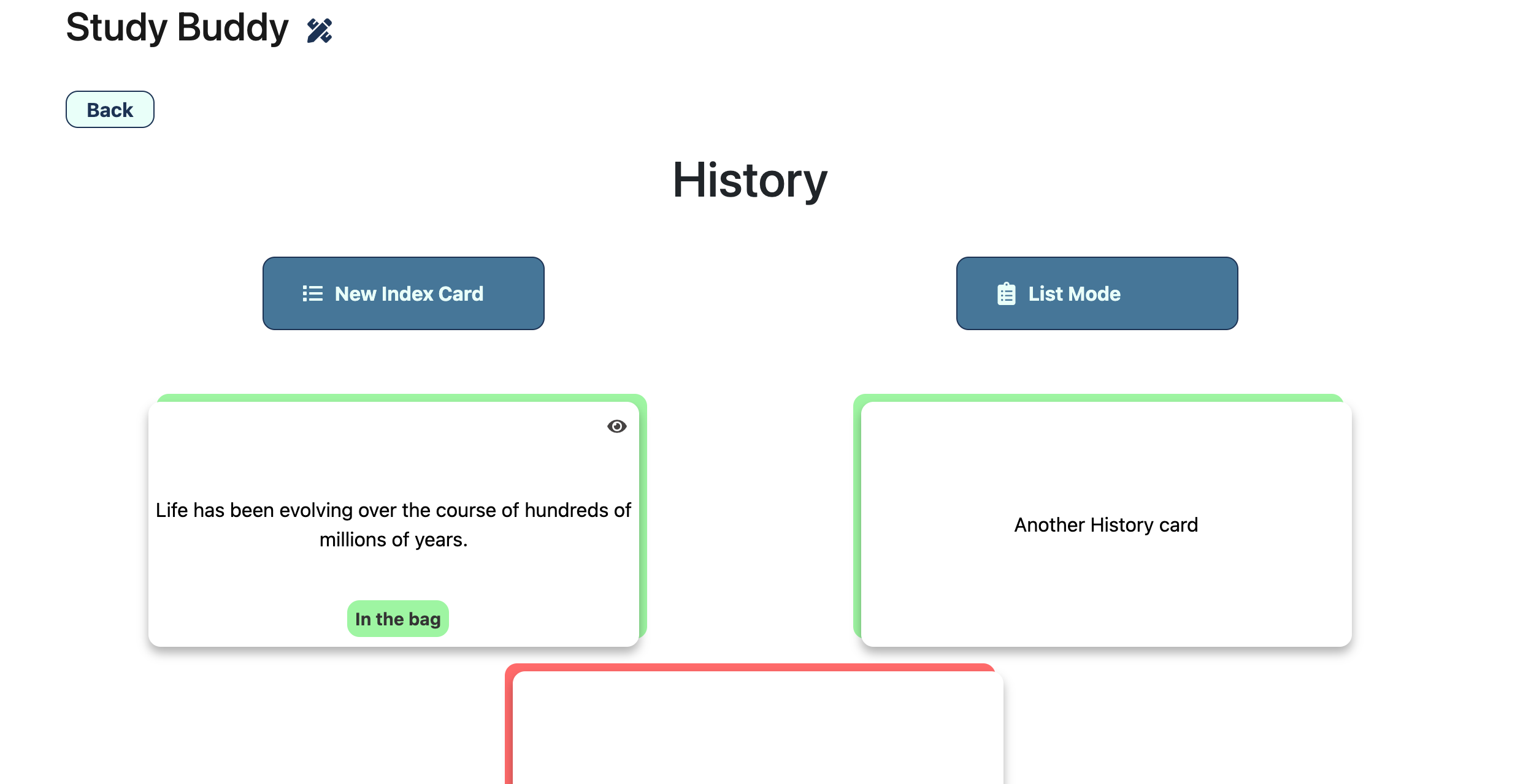 A tool for students to use in order to prepare for tests